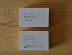 Business Card, Artwork for Massage Therapist based in Central London.